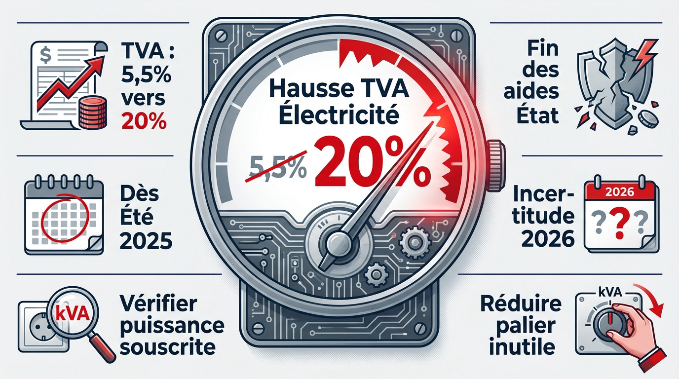 Impact de la hausse de la TVA sur l'abonnement électrique et conseils de vérification