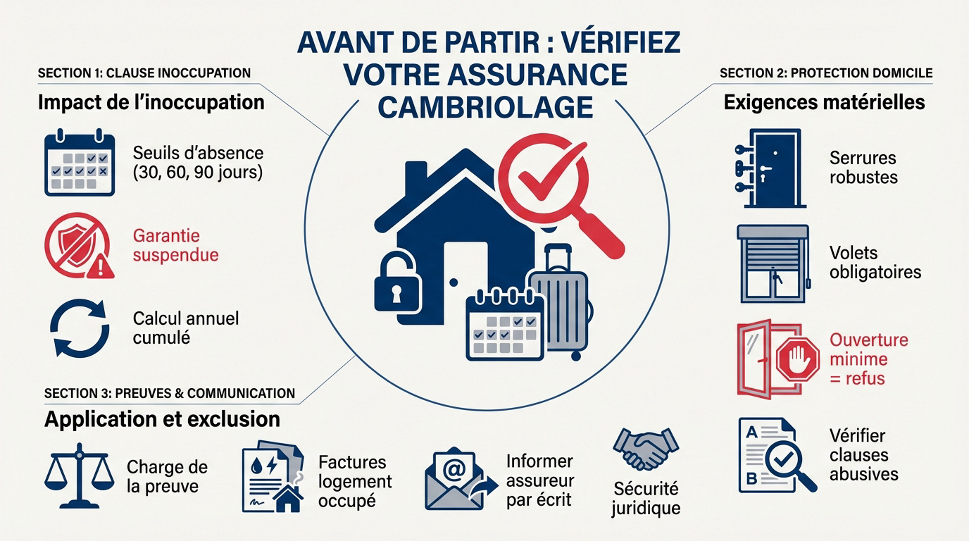 Vérification des clauses d'assurance habitation et protection contre le vol