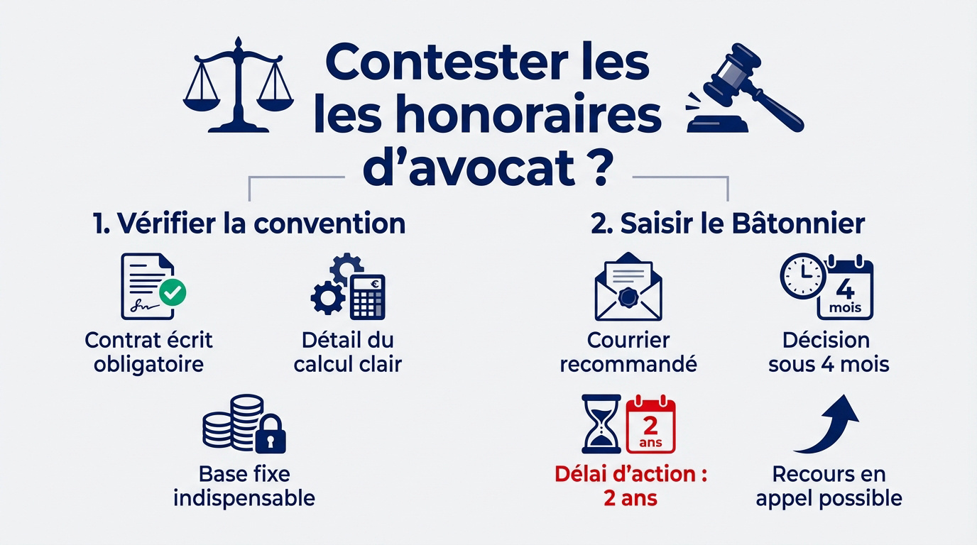 Contester les honoraires d'un avocat auprès du Bâtonnier